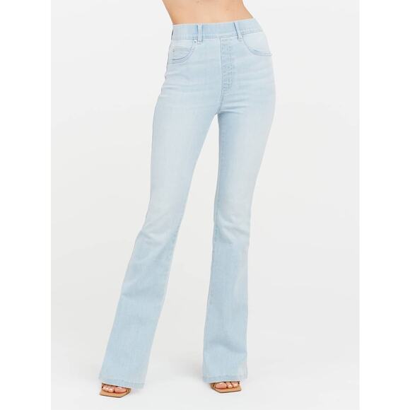 Spanx Flare Denim Jean Legging 20348Q Retro Light Wash sz 2X Boho Nashville - Picture 1 of 10